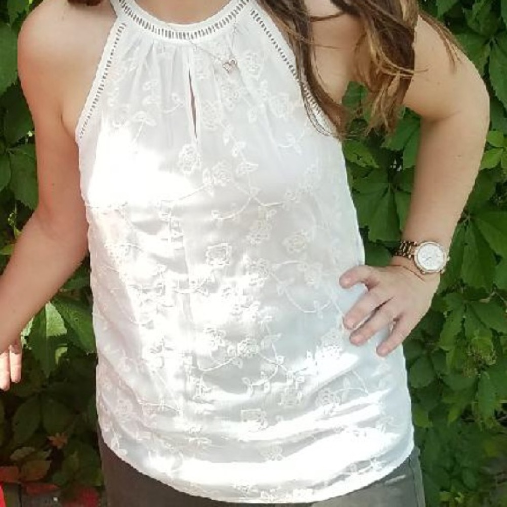 Daniel Rainn Cream tank top
